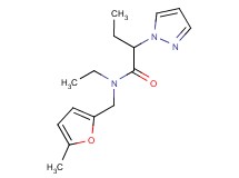 N-ethyl-N-[(5-methyl-2-furyl)methyl]-2-(1H-pyrazol-1-yl)butanamide