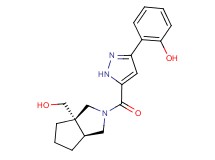 2-(5-{[(3aS*,6aS*)-3a-(hydroxymethyl)hexahydrocyclopenta[c]pyrrol-2(1H)-yl]carbonyl}-1H-pyrazol-3-yl)phenol