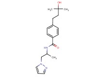 4-(3-hydroxy-3-methylbutyl)-N-[1-methyl-2-(1H-pyrazol-1-yl)ethyl]benzamide