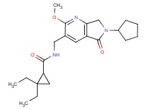 N-[(6-cyclopentyl-2-methoxy-5-oxo-6,7-dihydro-5H-pyrrolo[3,4-b]pyridin-3-yl)methyl]-2,2-diethylcyclopropanecarboxamide