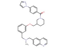 N-methyl-1-[3-({1-[4-(1H-pyrazol-1-yl)benzoyl]-3-piperidinyl}methoxy)phenyl]-N-(6-quinolinylmethyl)methanamine