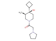 (3R*,4R*)-4-cyclobutyl-3-methyl-1-(1-pyrrolidinylacetyl)-4-piperidinol