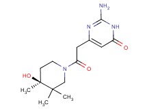 2-amino-6-{2-[(4S*)-4-hydroxy-3,3,4-trimethylpiperidin-1-yl]-2-oxoethyl}pyrimidin-4(3H)-one
