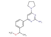 4-[3-(1-methoxyethyl)phenyl]-6-pyrrolidin-1-ylpyrimidin-2-amine