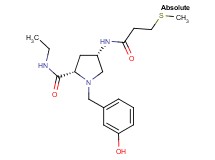 (4S)-N-ethyl-1-(3-hydroxybenzyl)-4-{[3-(methylthio)propanoyl]amino}-L-prolinamide