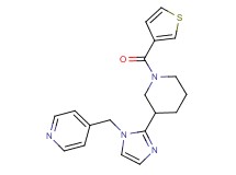 4-({2-[1-(3-thienylcarbonyl)-3-piperidinyl]-1H-imidazol-1-yl}methyl)pyridine
