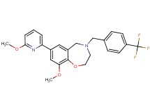 9-methoxy-7-(6-methoxy-2-pyridinyl)-4-[4-(trifluoromethyl)benzyl]-2,3,4,5-tetrahydro-1,4-benzoxazepine
