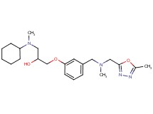 1-[cyclohexyl(methyl)amino]-3-[3-({methyl[(5-methyl-1,3,4-oxadiazol-2-yl)methyl]amino}methyl)phenoxy]-2-propanol