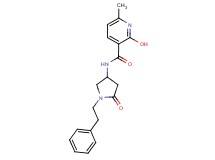 2-hydroxy-6-methyl-N-[5-oxo-1-(2-phenylethyl)-3-pyrrolidinyl]nicotinamide