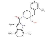 {3-(2-methylbenzyl)-1-[(3,4,7-trimethyl-1H-indol-2-yl)carbonyl]-3-piperidinyl}methanol