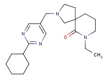2-[(2-cyclohexyl-5-pyrimidinyl)methyl]-7-ethyl-2,7-diazaspiro[4.5]decan-6-one