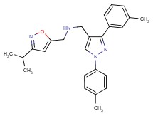 1-(3-isopropyl-5-isoxazolyl)-N-{[3-(3-methylphenyl)-1-(4-methylphenyl)-1H-pyrazol-4-yl]methyl}methanamine