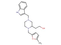 2-{4-(1H-indol-3-ylmethyl)-1-[(5-methyl-2-furyl)methyl]-2-piperazinyl}ethanol