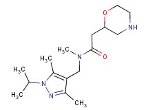 N-[(1-isopropyl-3,5-dimethyl-1H-pyrazol-4-yl)methyl]-N-methyl-2-morpholin-2-ylacetamide