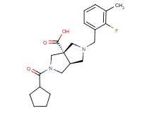 (3aS*,6aS*)-2-(cyclopentylcarbonyl)-5-(2-fluoro-3-methylbenzyl)hexahydropyrrolo[3,4-c]pyrrole-3a(1H)-carboxylic acid