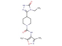 N-(3,5-dimethylisoxazol-4-yl)-4-(4-ethyl-5-oxo-4,5-dihydro-1H-1,2,4-triazol-3-yl)piperidine-1-carboxamide