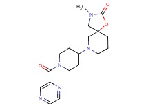 3-methyl-7-[1-(2-pyrazinylcarbonyl)-4-piperidinyl]-1-oxa-3,7-diazaspiro[4.5]decan-2-one