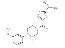 4-[(2-isopropyl-1,3-thiazol-4-yl)carbonyl]-1-(3-methoxyphenyl)-2-piperazinone