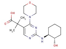 2-(2-{[(1S*,2S*)-2-hydroxycyclohexyl]amino}-4-morpholin-4-ylpyrimidin-5-yl)-2-methylpropanoic acid