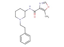 5-methyl-N-[1-(2-phenylethyl)-3-piperidinyl]-1,3-oxazole-4-carboxamide