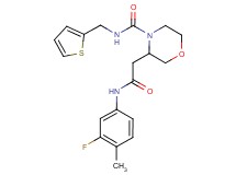 3-{2-[(3-fluoro-4-methylphenyl)amino]-2-oxoethyl}-N-(2-thienylmethyl)-4-morpholinecarboxamide