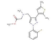 methyl N-{[3-(2,5-dimethyl-3-thienyl)-1-(2-fluorophenyl)-1H-pyrazol-4-yl]methyl}-N-methylglycinate