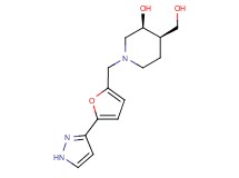 (3S*,4R*)-4-(hydroxymethyl)-1-{[5-(1H-pyrazol-3-yl)-2-furyl]methyl}-3-piperidinol