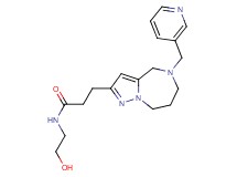 N-(2-hydroxyethyl)-3-[5-(3-pyridinylmethyl)-5,6,7,8-tetrahydro-4H-pyrazolo[1,5-a][1,4]diazepin-2-yl]propanamide