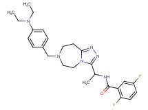N-(1-{7-[4-(diethylamino)benzyl]-6,7,8,9-tetrahydro-5H-[1,2,4]triazolo[4,3-d][1,4]diazepin-3-yl}ethyl)-2,5-difluorobenzamide