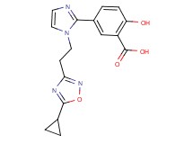 5-{1-[2-(5-cyclopropyl-1,2,4-oxadiazol-3-yl)ethyl]-1H-imidazol-2-yl}-2-hydroxybenzoic acid