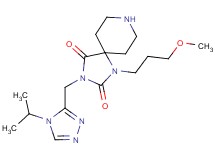 3-[(4-isopropyl-4H-1,2,4-triazol-3-yl)methyl]-1-(3-methoxypropyl)-1,3,8-triazaspiro[4.5]decane-2,4-dione hydrochloride