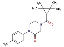 1-(4-methylphenyl)-4-[(2,2,3,3-tetramethylcyclopropyl)carbonyl]-2-piperazinone