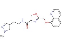 N-[2-(1-methyl-1H-pyrazol-4-yl)ethyl]-2-[(8-quinolinyloxy)methyl]-1,3-oxazole-4-carboxamide