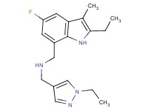 1-(2-ethyl-5-fluoro-3-methyl-1H-indol-7-yl)-N-[(1-ethyl-1H-pyrazol-4-yl)methyl]methanamine