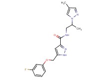 5-[(3-fluorophenoxy)methyl]-N-[2-(4-methyl-1H-pyrazol-1-yl)propyl]-1H-pyrazole-3-carboxamide
