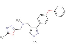 N-methyl-1-(5-methyl-1,3,4-oxadiazol-2-yl)-N-{[1-methyl-3-(4-phenoxyphenyl)-1H-pyrazol-4-yl]methyl}methanamine