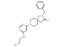2-benzyl-8-{6-[(2-hydroxyethyl)amino]-4-pyrimidinyl}-2,8-diazaspiro[4.5]decan-3-one