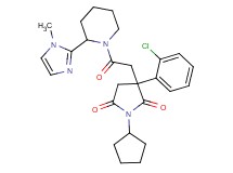 3-(2-chlorophenyl)-1-cyclopentyl-3-{2-[2-(1-methyl-1H-imidazol-2-yl)-1-piperidinyl]-2-oxoethyl}-2,5-pyrrolidinedione