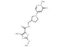 2-methoxy-4-methyl-N-{[1-(1-methyl-6-oxo-1,6-dihydro-4-pyridazinyl)-3-pyrrolidinyl]methyl}-1,3-thiazole-5-carboxamide