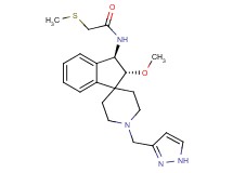 N-[(2R*,3R*)-2-methoxy-1'-(1H-pyrazol-3-ylmethyl)-2,3-dihydrospiro[indene-1,4'-piperidin]-3-yl]-2-(methylthio)acetamide