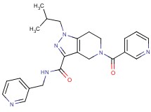 1-isobutyl-5-(3-pyridinylcarbonyl)-N-(3-pyridinylmethyl)-4,5,6,7-tetrahydro-1H-pyrazolo[4,3-c]pyridine-3-carboxamide
