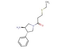 (3R*,4S*)-1-[3-(ethylthio)propanoyl]-4-phenylpyrrolidin-3-amine