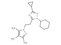1-cyclohexyl-3-cyclopropyl-5-[2-(3,4,5-trimethyl-1H-pyrazol-1-yl)ethyl]-1H-1,2,4-triazole