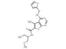 4-[(2-furylmethyl)amino]-N-[1-(methoxymethyl)propyl]-5-methylthieno[2,3-d]pyrimidine-6-carboxamide