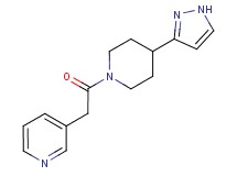 3-{2-oxo-2-[4-(1H-pyrazol-3-yl)piperidin-1-yl]ethyl}pyridine