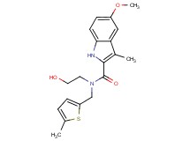 N-(2-hydroxyethyl)-5-methoxy-3-methyl-N-[(5-methyl-2-thienyl)methyl]-1H-indole-2-carboxamide