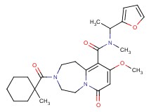N-[1-(2-furyl)ethyl]-9-methoxy-N-methyl-3-[(1-methylcyclohexyl)carbonyl]-7-oxo-1,2,3,4,5,7-hexahydropyrido[1,2-d][1,4]diazepine-10-carboxamide