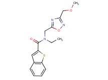 N-ethyl-N-{[3-(methoxymethyl)-1,2,4-oxadiazol-5-yl]methyl}-1-benzothiophene-2-carboxamide