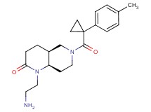 rel-(4aS,8aR)-1-(2-aminoethyl)-6-{[1-(4-methylphenyl)cyclopropyl]carbonyl}octahydro-1,6-naphthyridin-2(1H)-one hydrochloride