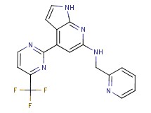 N-(pyridin-2-ylmethyl)-4-[4-(trifluoromethyl)pyrimidin-2-yl]-1H-pyrrolo[2,3-b]pyridin-6-amine